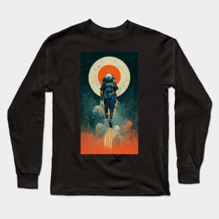 Space Jump Retro Vintage Sci Fi design Long Sleeve T-Shirt